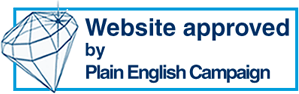 Website approved by Plain English Campaign